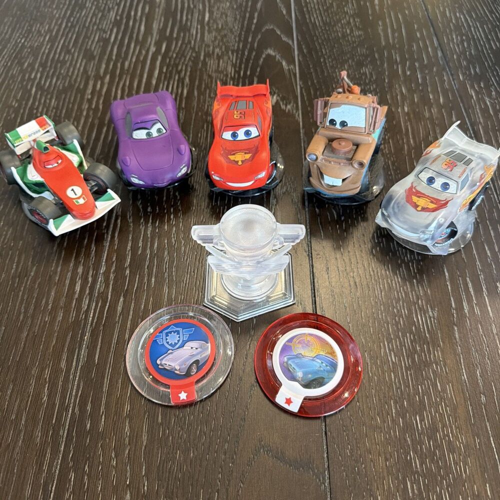 Disney Infinity 1.0 Cars Lightning McQueen Mater Holley Francesco Disc Lot Of 8